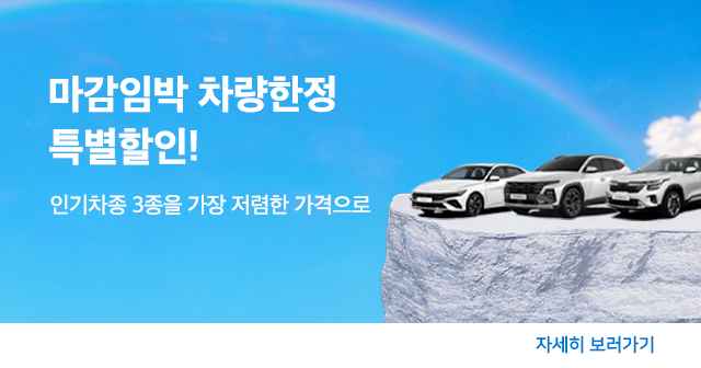 마감임박 차량한정 특별할인!
